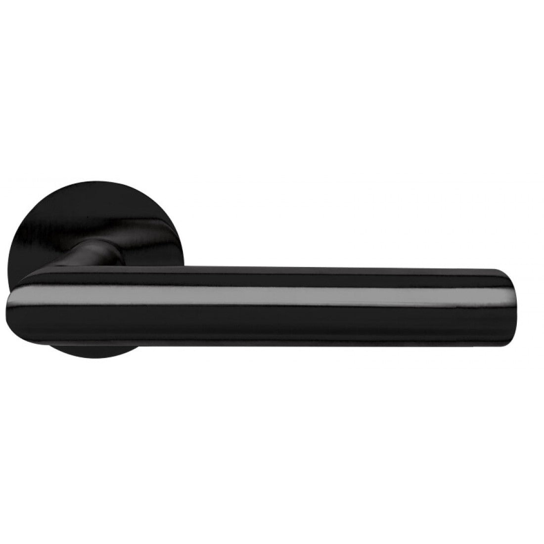 Deurklink "Alba plano" RVS op rond dun rozet 52mm Geborsteld RVS