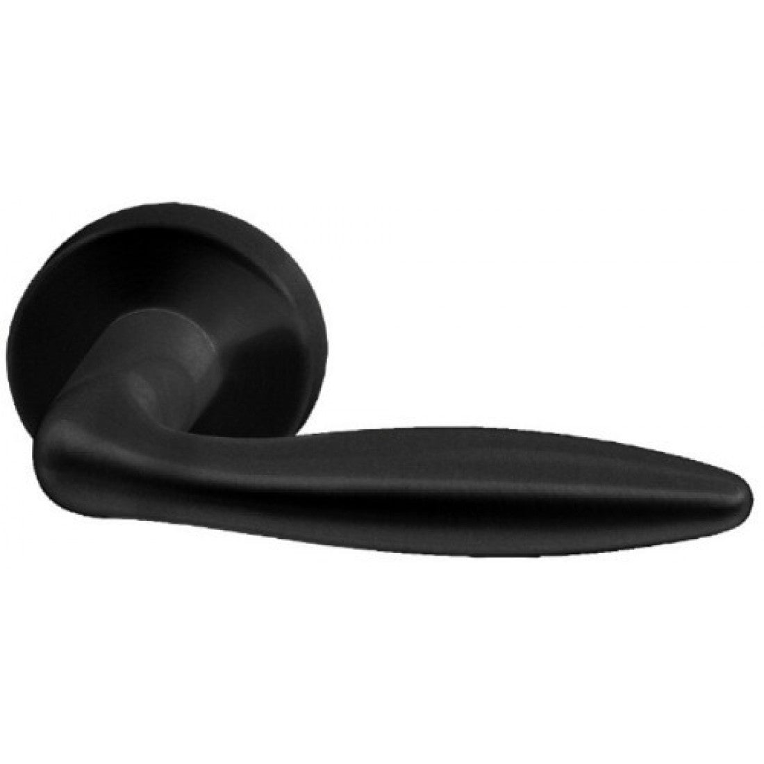 Deurklink "Arena" RVS op rond rozet 50mm, geborsteld RVS