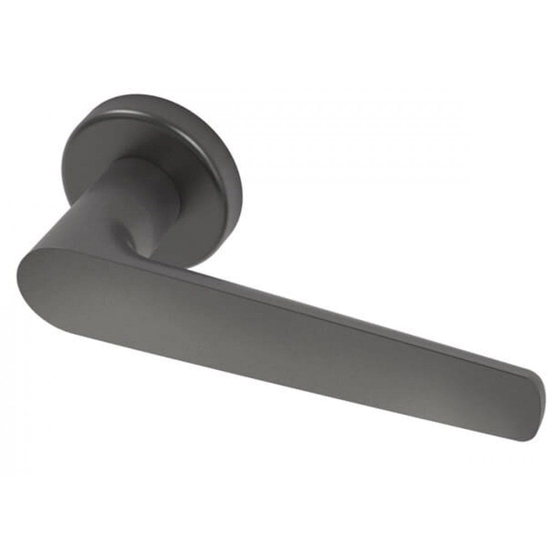 Deurklink "Gaia" op rond rozet 52mm BIOV coating + CLAQ montage systeem Black Pearl
