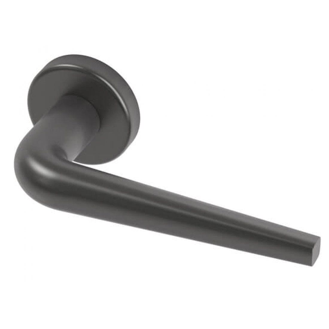 Deurklink "Gioia" op rond rozet 52mm BIOV coating + CLAQ montage systeem Black Pearl