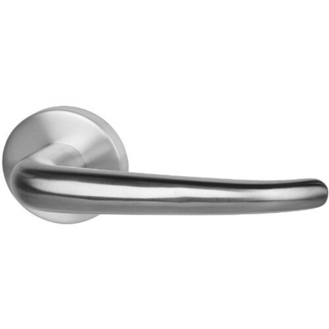 Deurklink "Madrid" RVS op rond rozet 50mm