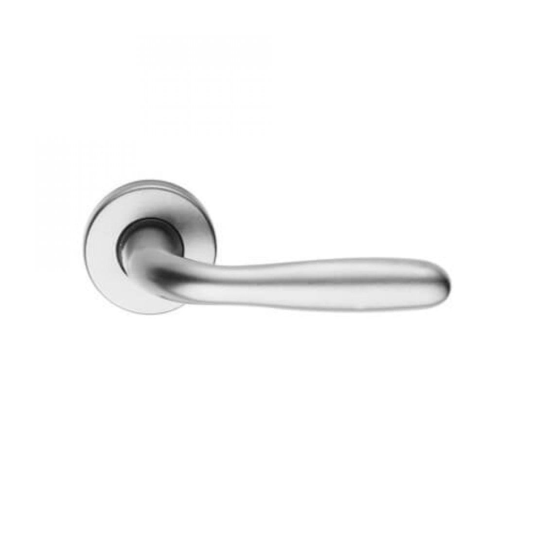 Deurklink "Roma" aluminium op rond 50mm rozet