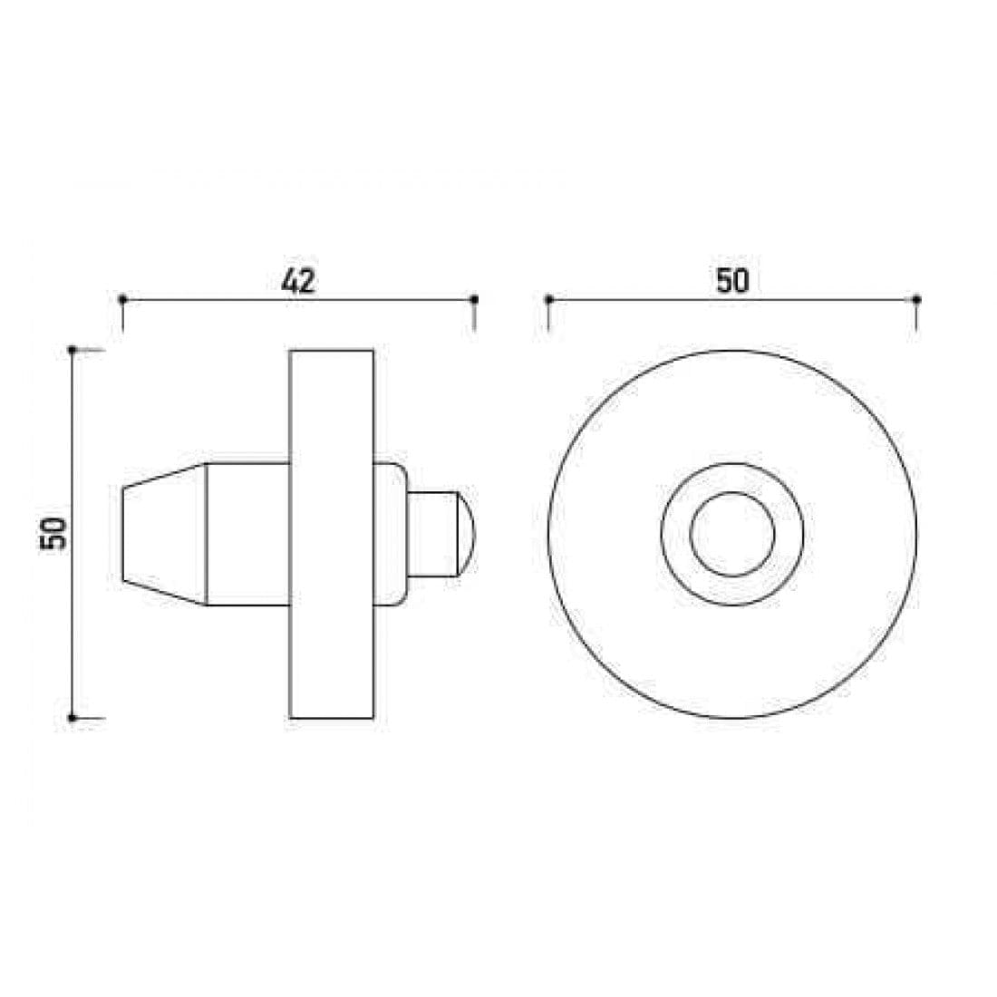 Beldrukker rond 45mm met BIOV coating Gold