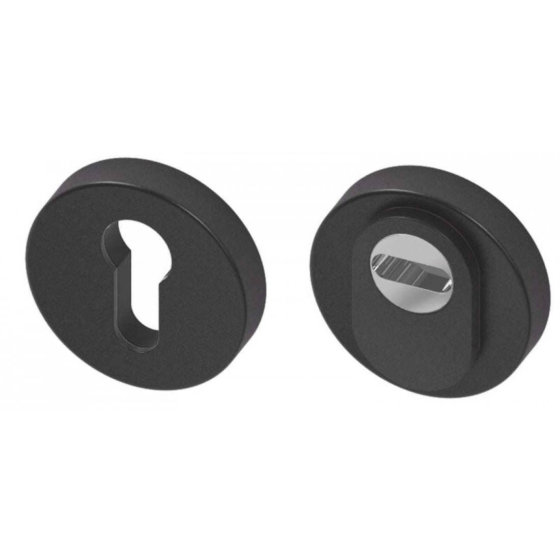 Veiligheidsrozet RVS rond 52mm met anti kerntrekbeveiliging SKG3, RVS