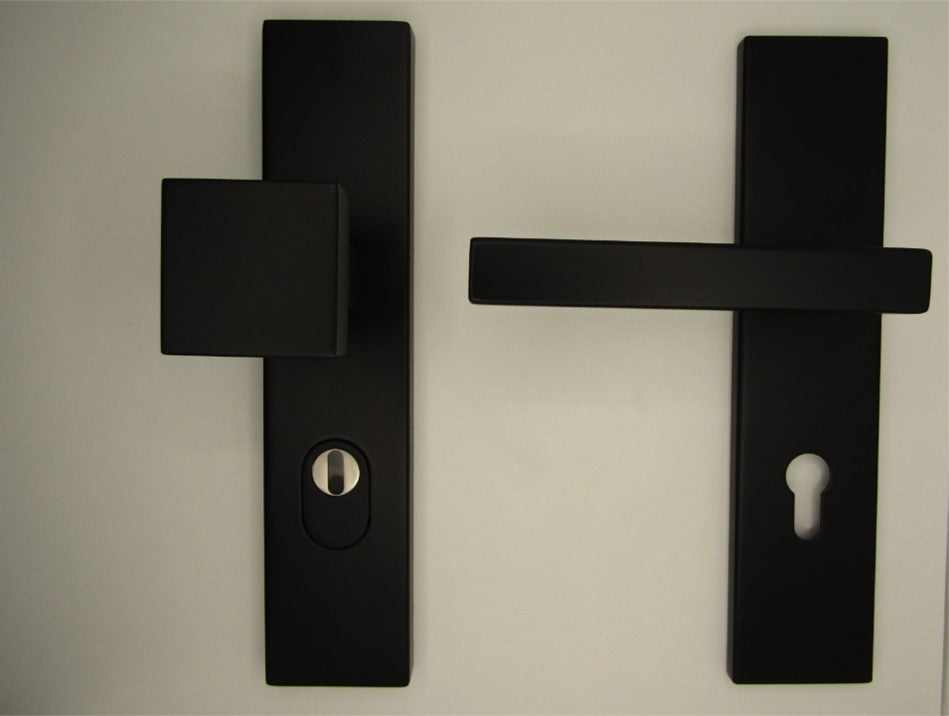 Veiligheidsset Kubus langschild met antikerntrek beveiliging SKG3 knop/kruk Zwart