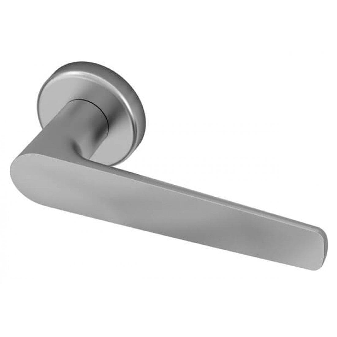 Deurklink "Gaia" op rond rozet 52mm CLAQ montage systeem Chroom