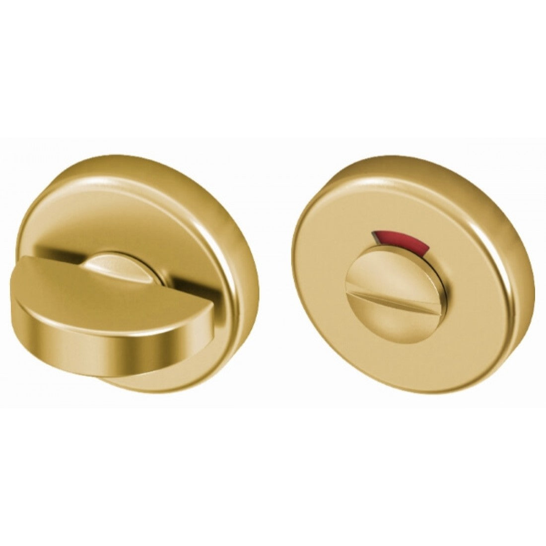 Toiletsluiting rond 52mm met vrij/ bezet indicator Gold met BIOV coating