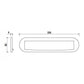 Briefplaat ovaal 330mm RVS