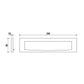 Briefplaat recht 330x80mm Crystal met BIOV coating