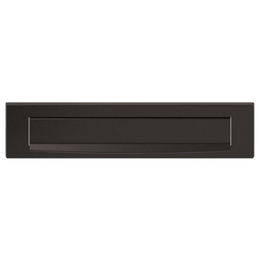 Briefplaat recht 330x80mm RVS