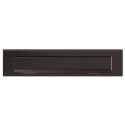 Briefplaat recht 330x80mm Mat zwart