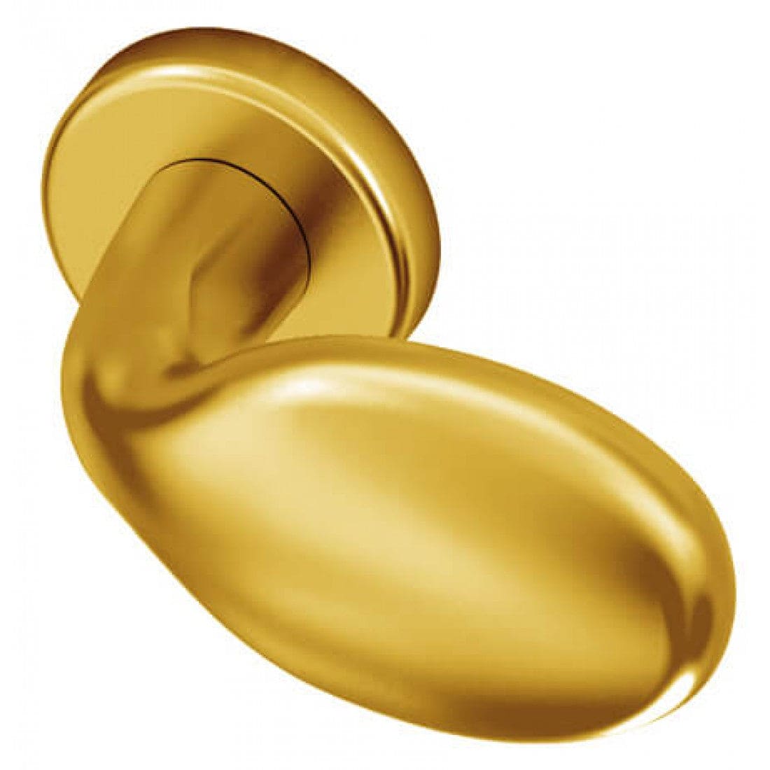 Deurknop "Clio" op rond rozet met BIOV coating Antique Gold