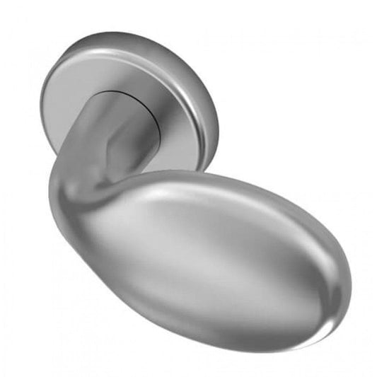 Deurknop "Clio" op rond rozet met BIOV coating Technosteel