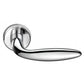 Deurklink "Dodo" op rond rozet 52mm BIOV coating + CLAQ montage systeem Technosteel