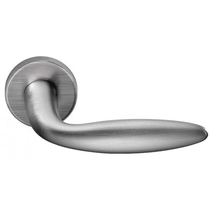 Deurklink "Dodo" op rond rozet 52mm BIOV coating + CLAQ montage systeem Technosteel