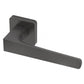Deurklink "Gaius" op vierkant rozet 52mm BIOV coating + CLAQ montage systeem Crystal