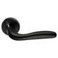 Deurklink "Geo" op rond rozet 52mm BIOV coating + CLAQ montage systeem Black Pearl