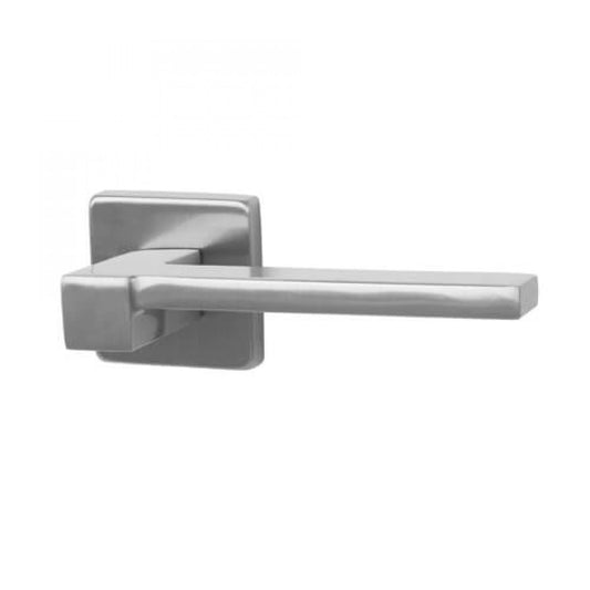 Deurklink "Louisiana" Mat Nikkel op vierkant rozet 52mm