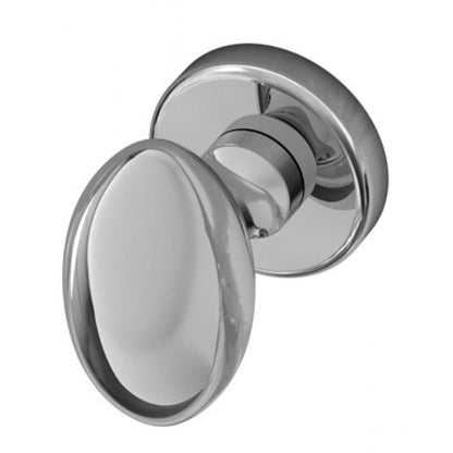 Deurknop "Remo" op rond 52mm rozet met BIOV coating Crystal