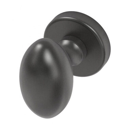 Deurknop "Remo" op rond 52mm rozet met BIOV coating Black Pearl