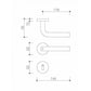 Deurklink "Riva" op rond rozet 52mm met CLAQ montage systeem RVS 304