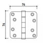 6x Scharnier RVS 76x76mm