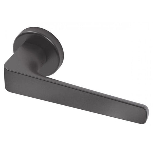 Deurklink "Sofia" op rond rozet 52mm BIOV coating + CLAQ montage systeem Black Pearl