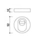 Veiligheidsrozet RVS rond 52mm met anti kerntrekbeveiliging SKG3 en BIOV coating White Pearl