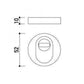 Veiligheidsrozet RVS rond 52mm met anti kerntrekbeveiliging SKG3, RVS