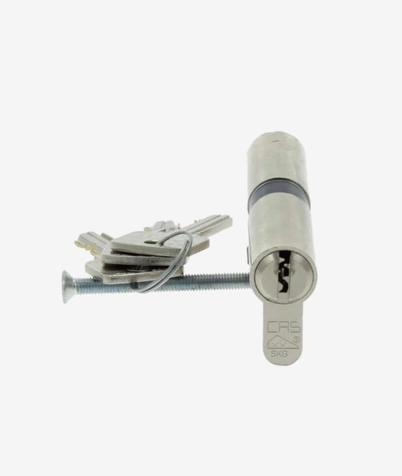 Slotcilinder 60 Mm (30T/30) – Profielcilinder Van Zinklegering, 8 Stalen Sleutels, Anti-inbraak, Brandwerend, Geschikt Voor De Meeste Deuren (zwart)