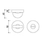 Toiletsluiting met rond 52mm rozet Crystal met BIOV coating