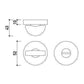 Toiletsluiting rond 52mm Mat Chroom