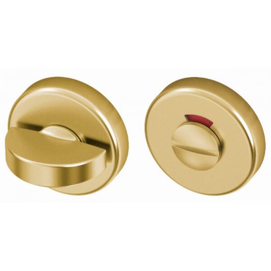 Toiletsluiting rond 52mm met vrij/ bezet indicator Antique Gold met BIOV coating