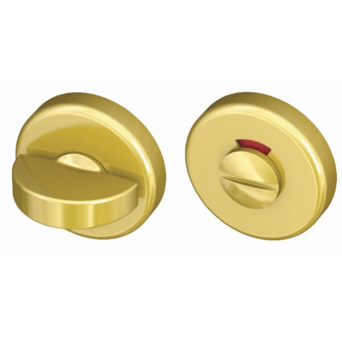 Toiletsluiting rond 52mm met vrij/ bezet indicator Antique Gold met BIOV coating